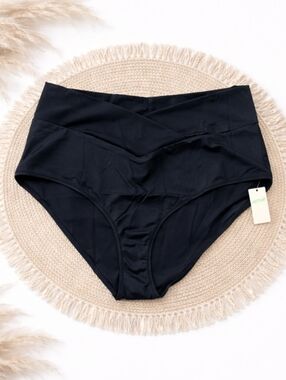 NWT Aerie Black High Waist Swim Bottom Size XL